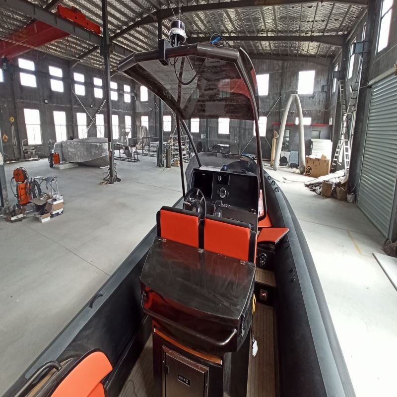 Hot Sale 28ft 8.5m Luxury Sport Yacht Speed Boat Power Fishing Inflatable EVA Hull Outboard Engine Aluminum Hull Welded Hypalon
