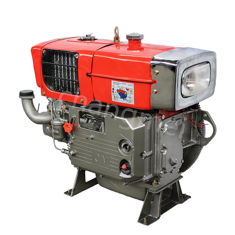 18hp Agriculture Diesel Marine Engine S1105 Boat Outboard with Radiator 15hp 1 Cylinder Core Components Including Motor Gearbox