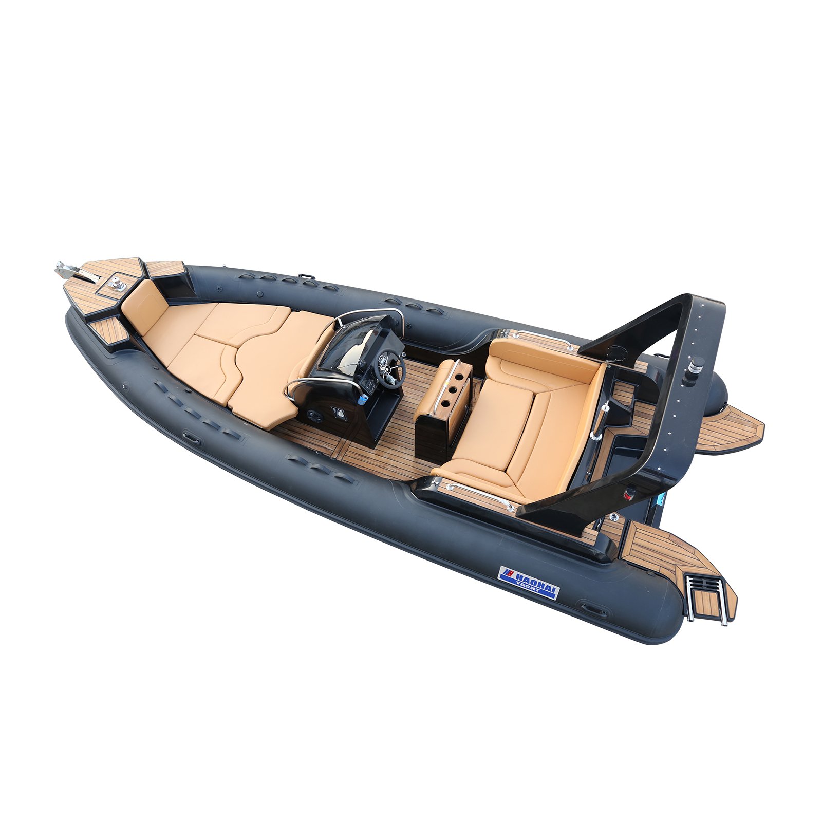 New Arrival CE 7m 23.3ft Luxury RIB Hypalon Inflatable Fishing Rowing Boat with 200HP Engine Rib Boat Inflatable for Ocear Water