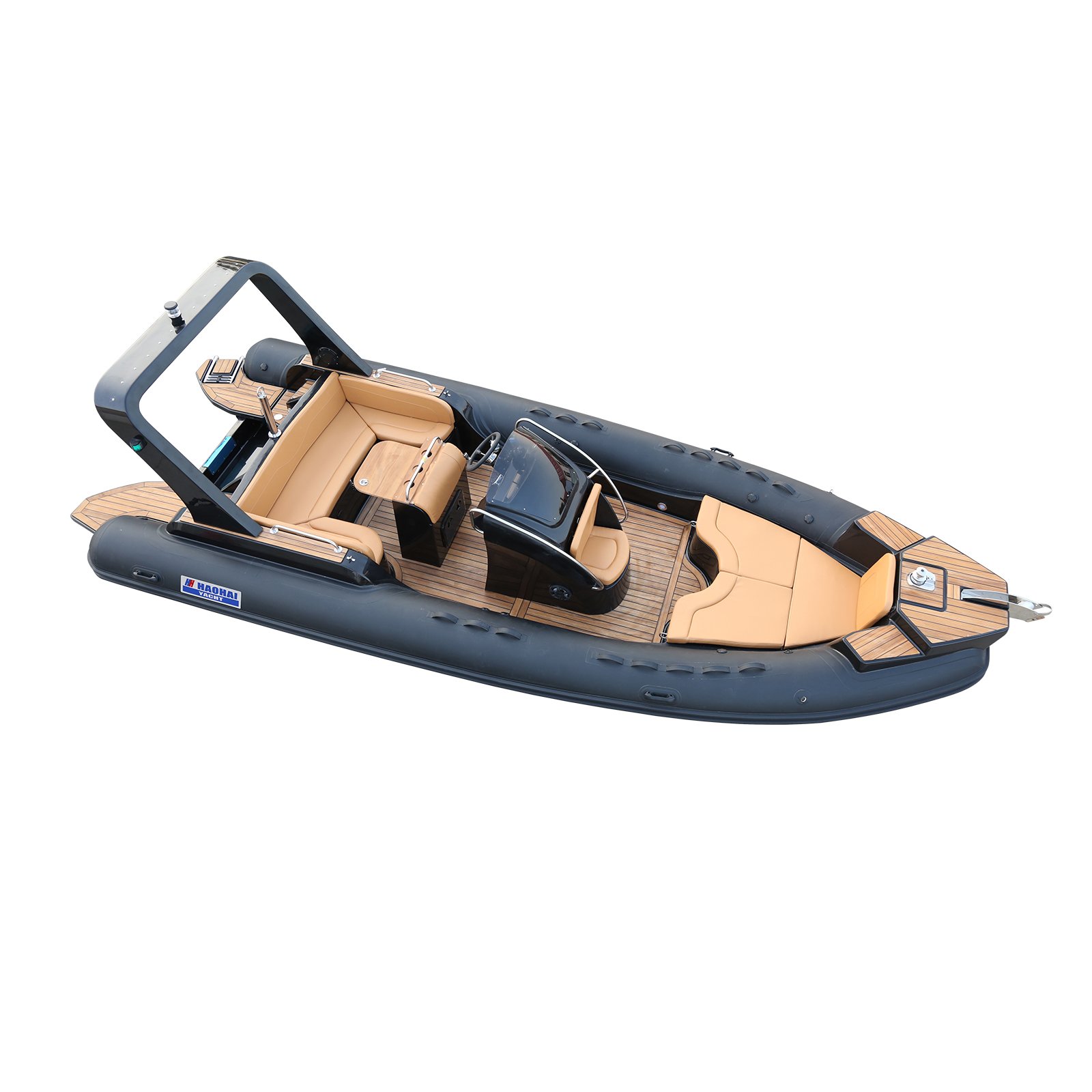 New Arrival CE 7m 23.3ft Luxury RIB Hypalon Inflatable Fishing Rowing Boat with 200HP Engine Rib Boat Inflatable for Ocear Water