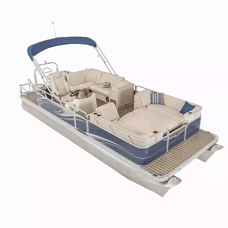 High-Quality Luxury Floating Aluminium Catamaran Pontoon Yacht Boat New Manufacturer Design with Outboard Engine for Sale
