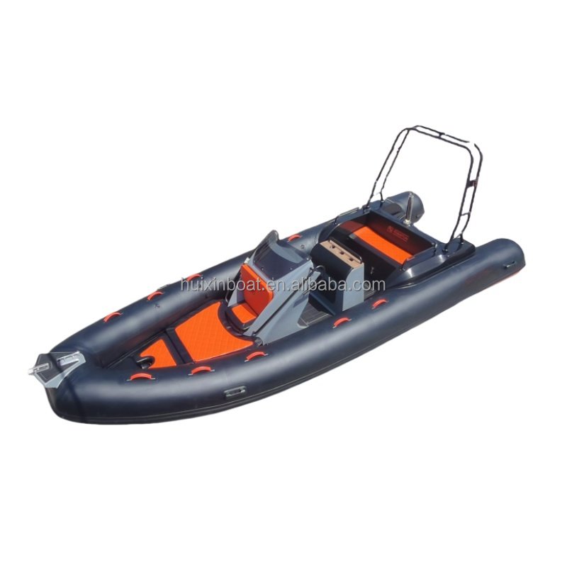 19ft Family-sized Hypalon Tube Boats Inflatable Rib Boat 580 Fiberglass PVC Material Outboard Lake Outdoor Direct Sale Supplier