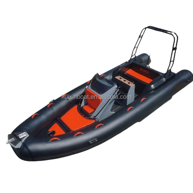 19ft Family-sized Hypalon Tube Boats Inflatable Rib Boat 580 Fiberglass PVC Material Outboard Lake Outdoor Direct Sale Supplier