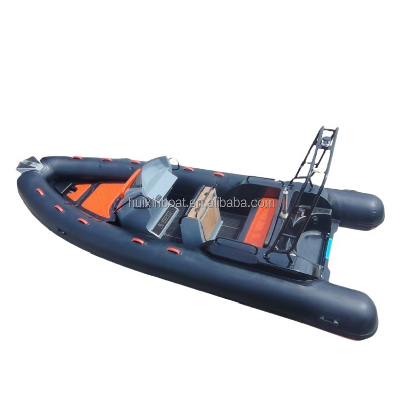19ft Family-sized Hypalon Tube Boats Inflatable Rib Boat 580 Fiberglass PVC Material Outboard Lake Outdoor Direct Sale Supplier