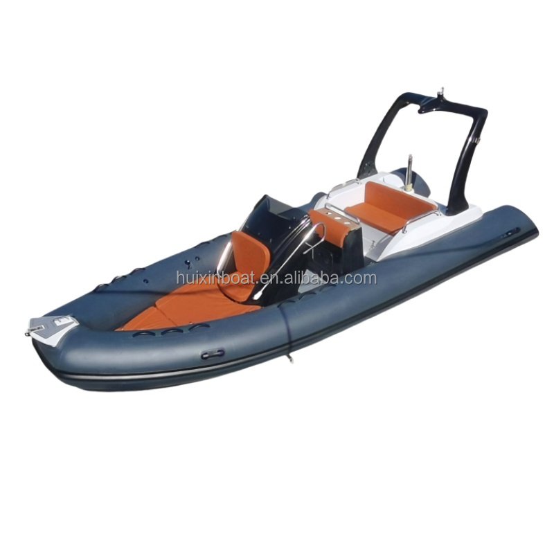 19ft Family-sized Hypalon Tube Boats Inflatable Rib Boat 580 Fiberglass PVC Material Outboard Lake Outdoor Direct Sale Supplier