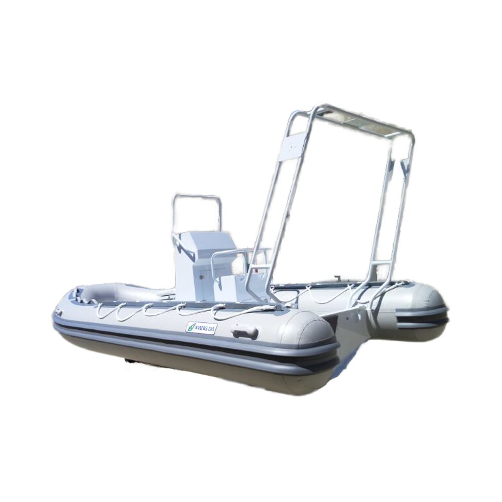 Commercial RIB Inflatable Double Hull Boat with Aluminum Hull PVC Hypalon Material Outboard Engine for Lake Drifting-Best Prices