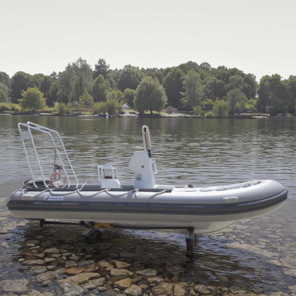 Commercial RIB Inflatable Double Hull Boat with Aluminum Hull PVC Hypalon Material Outboard Engine for Lake Drifting-Best Prices