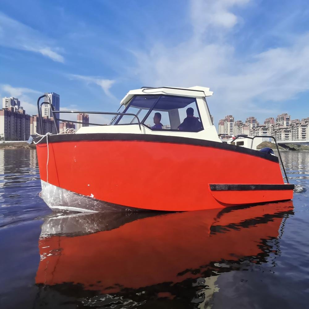 China Factory Customized Luxury Aluminium Yacht Luxury Cabin Cruiser with Outboard Engine for Fishing Aluminum Hull Material