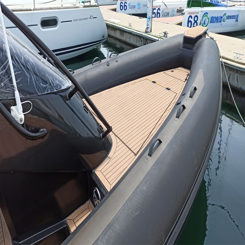 24.6ft Luxury Aluminum Hull Inflatable Sport RIB Boat With 7.5m Outboard Engine Hypalon Material Fishing Leisure Entertainment