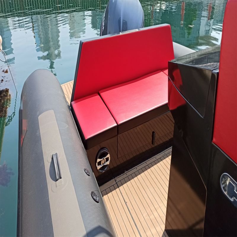 24.6ft Luxury Aluminum Hull Inflatable Sport RIB Boat With 7.5m Outboard Engine Hypalon Material Fishing Leisure Entertainment