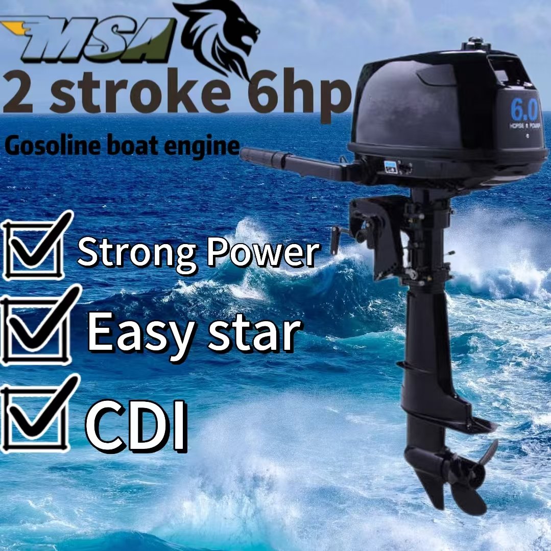 Professional Manufacturer's New 102CC 6HP Water-Cooled Outboard Motor 2-Stroke Marine Engine CDI Manual Gasoline for Boats