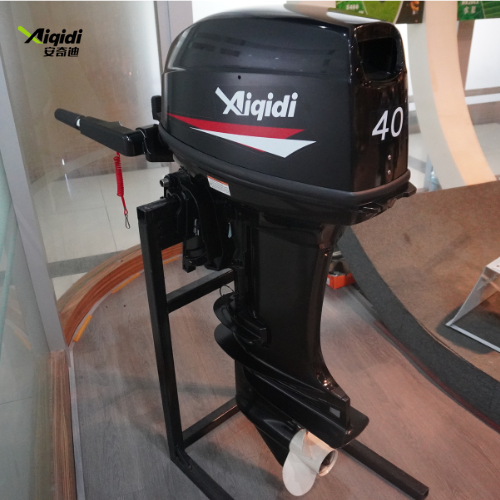 AIQIDI High Efficiency 2 Stroke 40HP Boat Engine Gasoline Marine Engine with Electric Start and Tiller