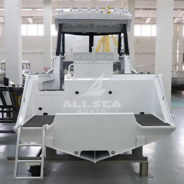 Allsea 7.5m 25ft Durable Fully Welded Outboard Engine Luxury Lifestyle Aluminum Fishing Boat for Sale