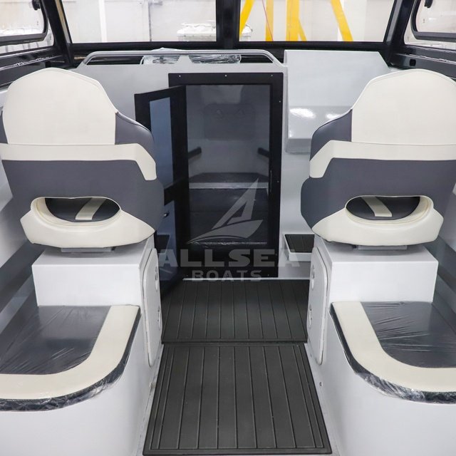 Allsea 7.5m 25ft Durable Fully Welded Outboard Engine Luxury Lifestyle Aluminum Fishing Boat for Sale