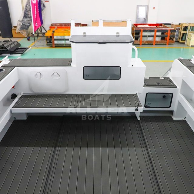 Allsea 7.5m 25ft Durable Fully Welded Outboard Engine Luxury Lifestyle Aluminum Fishing Boat for Sale