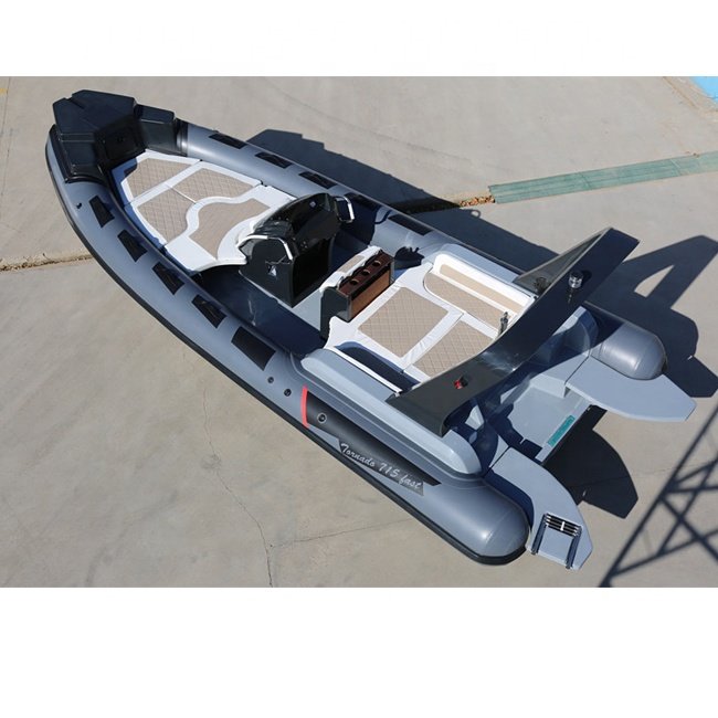 Newest Luxury Big Sun Deck 23ft Hypalon RIB 700 Fiberglass Inflatable Water Sport Boat With Engine for Sale