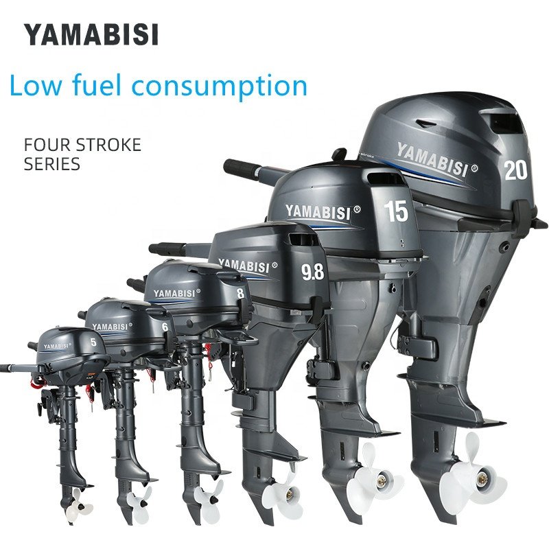 YAMABISI Ce New 4 Stroke Water Cooled Gasoline Outboard Motor 9.8HP Outboards Boat Engine