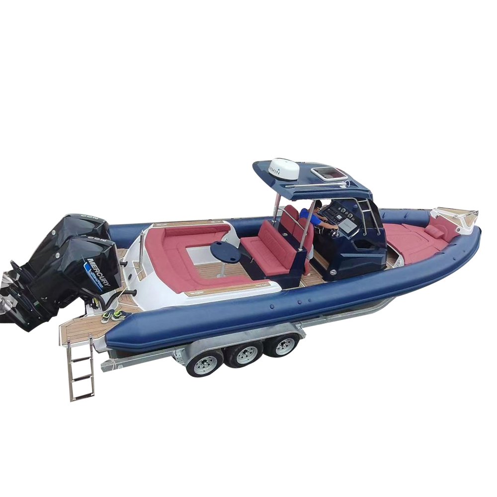Rib Boat Inflatable Sport Yacht Inboard Engine Fishing Boat Hypalon Tube for Sale