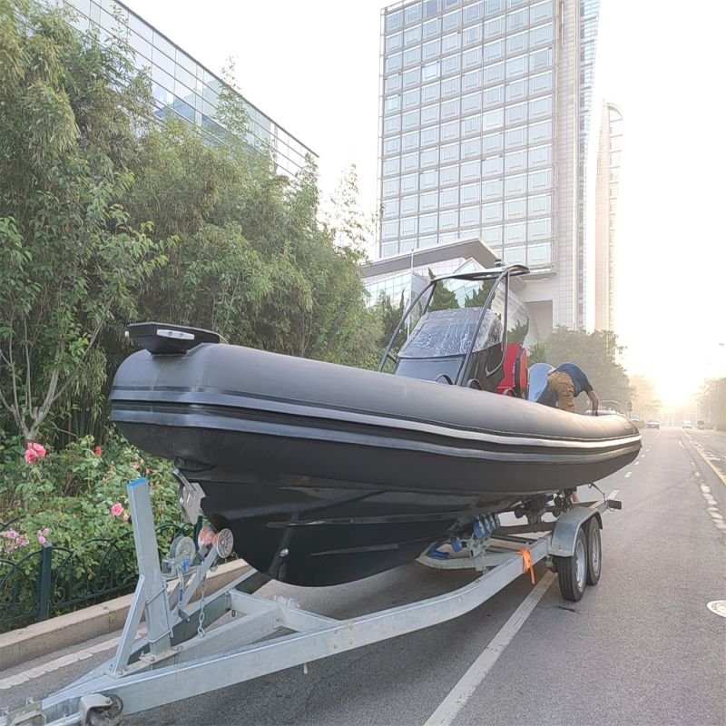 Luxury 750 Fishing Boat with Aluminum Hull Inflatable Hypalon RIB750 Outdoor Diving Yacht for Sports with Outboard Engine