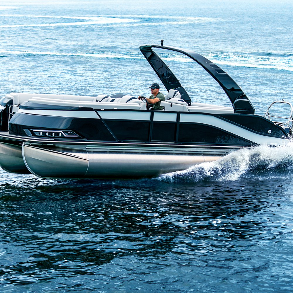 2022 New Sport Yacht Family Cruising Pontoon Boat With Outboard Engine Welded Aluminum Fishing & Amusement Park Tool