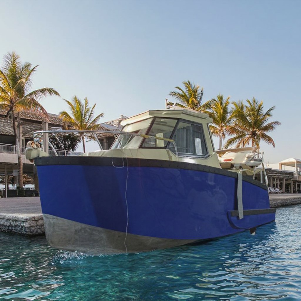 Factory Direct 25ft Aluminum Fishing Yacht Durable Outboard Motor Center Console EVA Hull Material River Fishing Water Sports