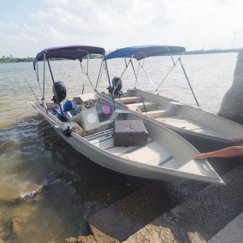6 Passengers Lure Fishing Speed Bait Boat 4.6M 15ft Racing Plastic Boat Folding Boat with Outboard Engine for Sale