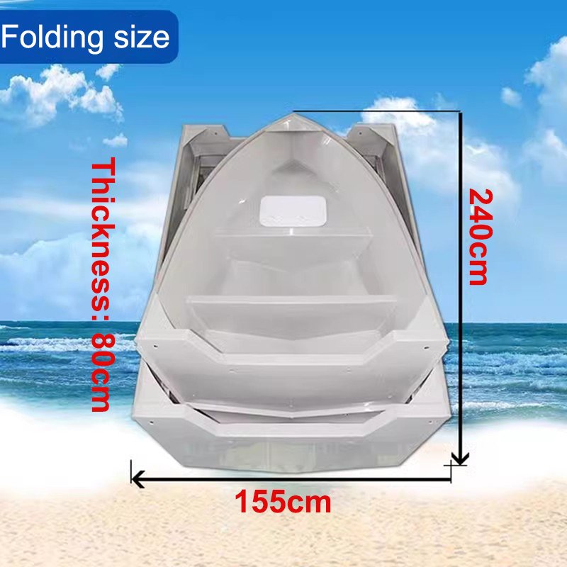6 Passengers Lure Fishing Speed Bait Boat 4.6M 15ft Racing Plastic Boat Folding Boat with Outboard Engine for Sale