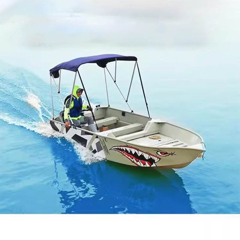6 Passengers Lure Fishing Speed Bait Boat 4.6M 15ft Racing Plastic Boat Folding Boat with Outboard Engine for Sale