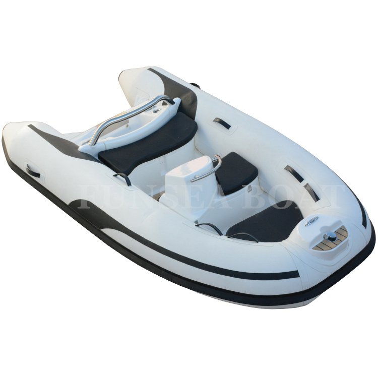 3.3m 11 Foot China Deep v Fiber Glass Tender Sea Rhib Family Yacht River Ski Life Small Fishing Inflatable Boat with Teak Floor