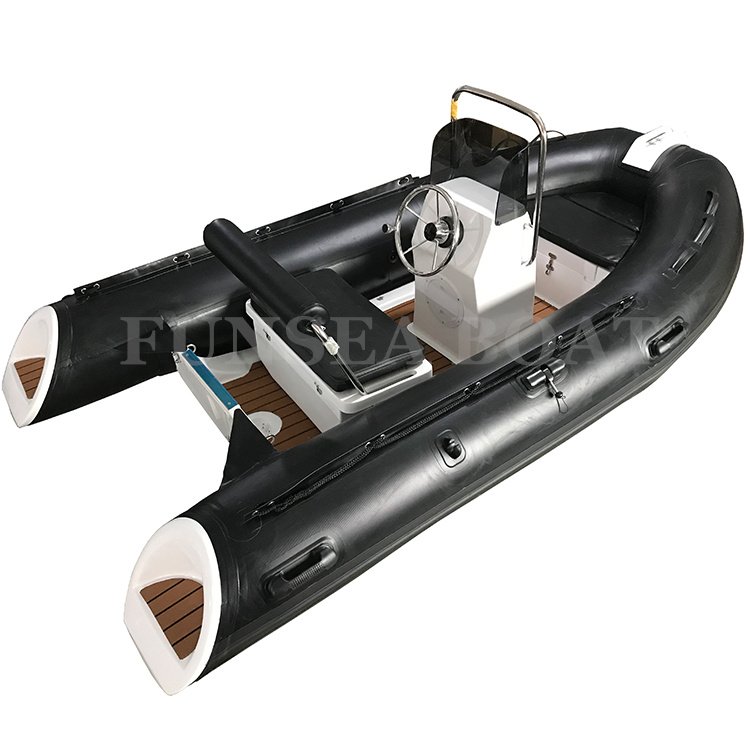 3.3m 11 Foot China Deep v Fiber Glass Tender Sea Rhib Family Yacht River Ski Life Small Fishing Inflatable Boat with Teak Floor