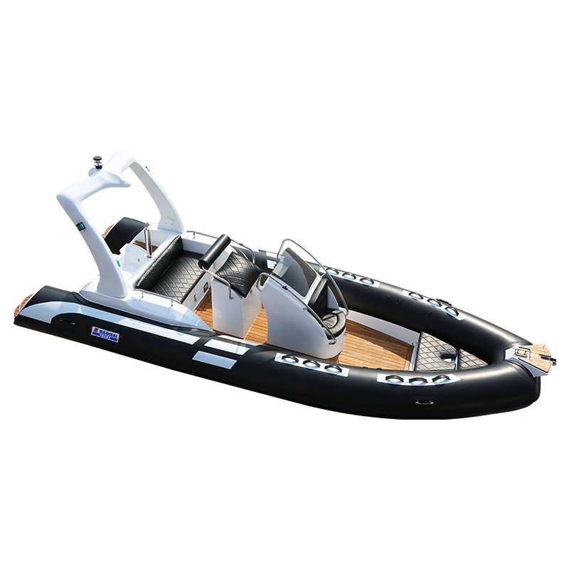 Haote Luxury 580 Rib Yacht Hypalon Fiberglass Fishing Speed Boat for Ocean Surfing Inboard Engine Sport Yacht