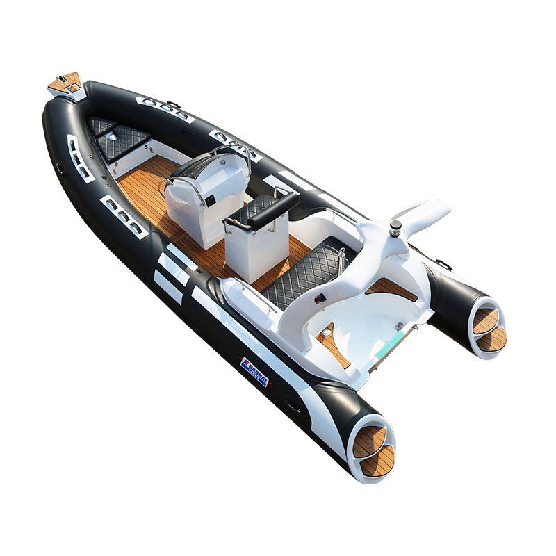 Haote Luxury 580 Rib Yacht Hypalon Fiberglass Fishing Speed Boat for Ocean Surfing Inboard Engine Sport Yacht
