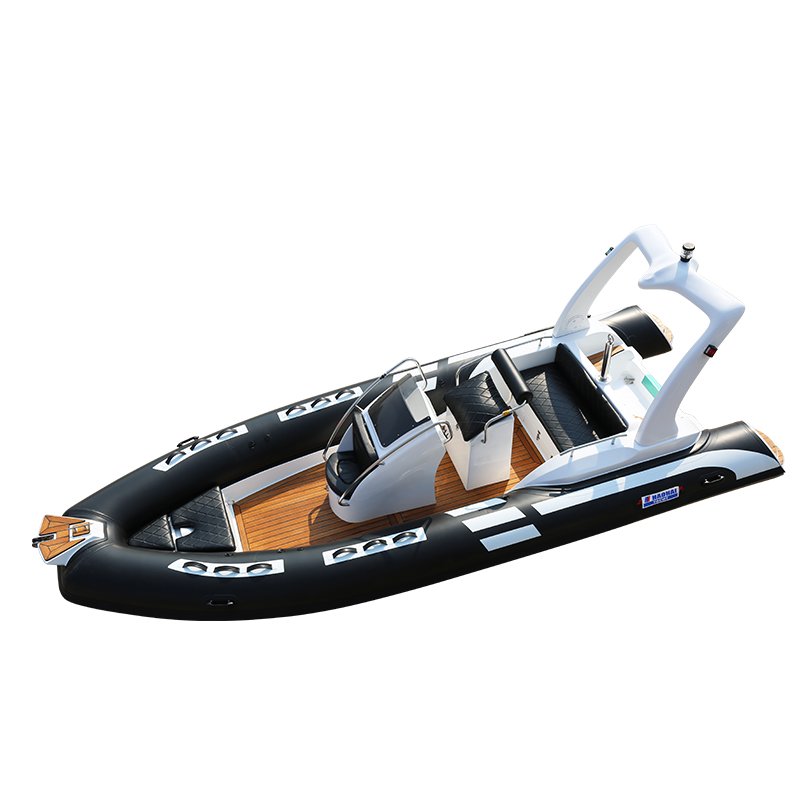 Haote Luxury 580 Rib Yacht Hypalon Fiberglass Fishing Speed Boat for Ocean Surfing Inboard Engine Sport Yacht