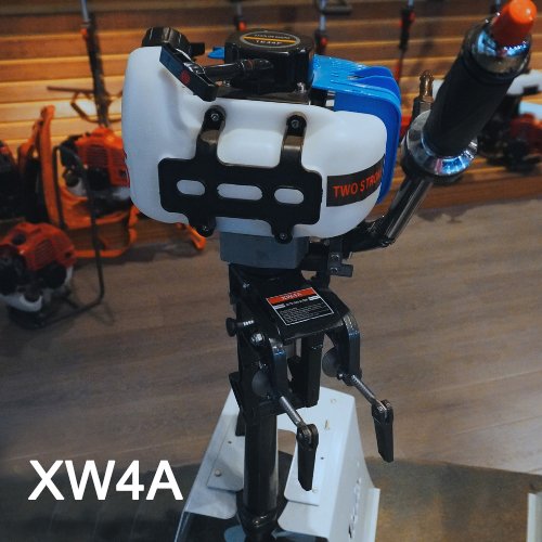 AIQIDI Outboard Engine 2HP 2-Stroke Air-cooled XW4A 1.45kw Boat Motors with Tiller Handle