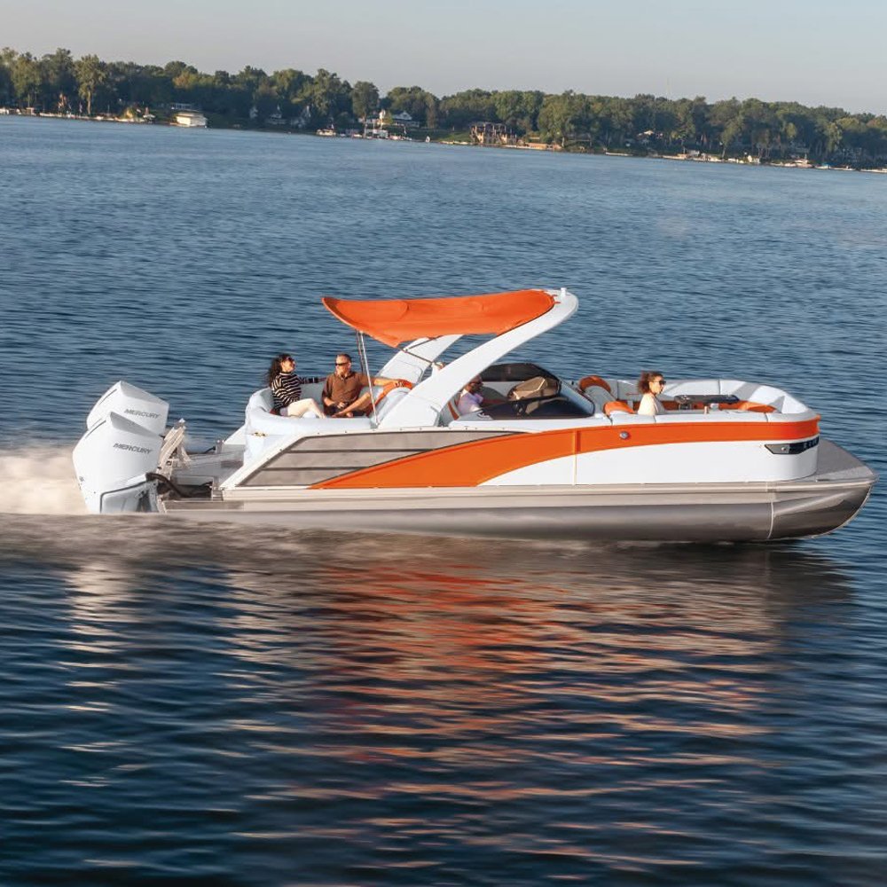 Aluminum Sport Yacht for Recreational Waterplay Pontoon Lake Crafts with Outboard Engine Available for Sale