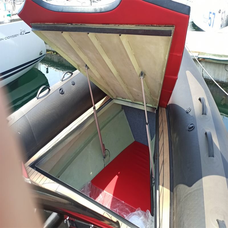 Luxury 7.5m Aluminum Fishing Boat Customized Yacht Cabin Cruiser with Outboard Engine and RIB Hypalon Inflatable for River Use