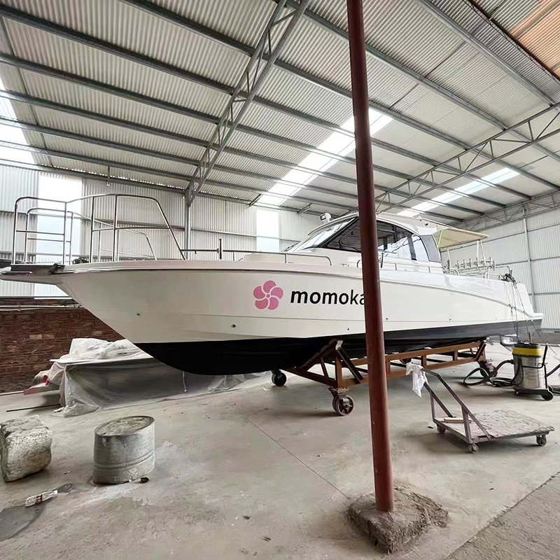 CE Certified 10.7m 36FT Luxury Sport Yacht FRP Fiberglass Fishing Boat With Outboard Engine for Sale