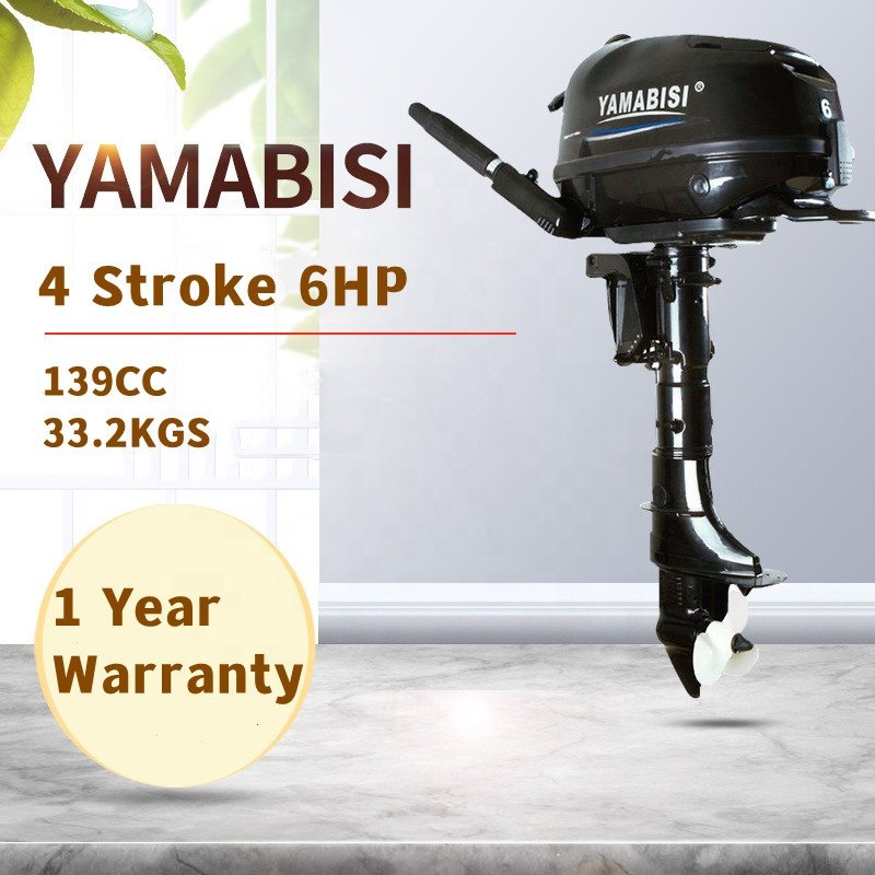 YAMABISI Wholesale High Quality 6hp 4 Stroke Outboard Motor New Boat Outboard Engine Short Shaft