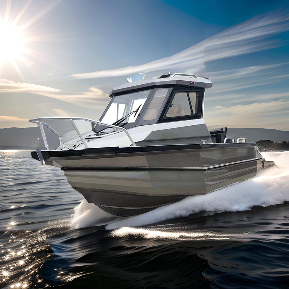 Sea Fishing Boat 19ft Center Console Fishing Boat 6 Passengers Yacht with Motor Dual Engine 6m Aluminium Boats