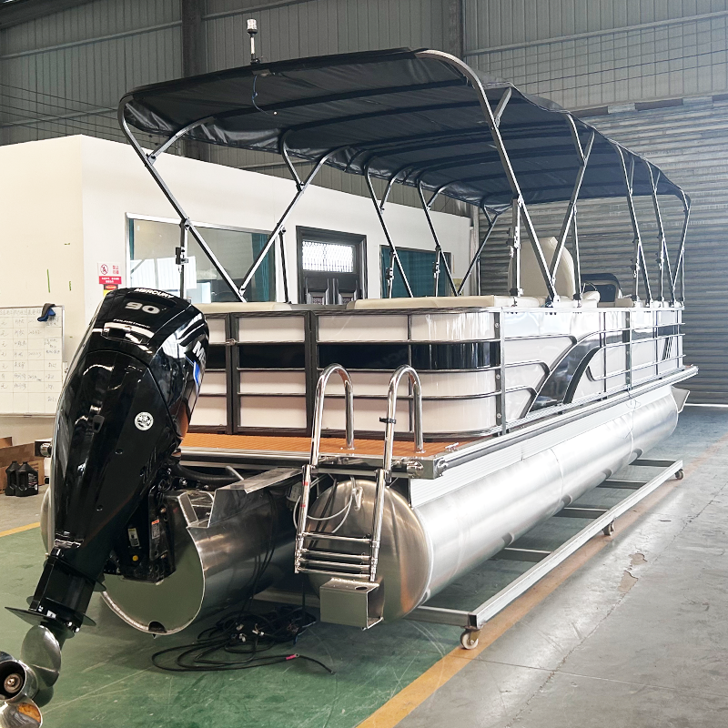 Custom Cheap Mini Solar Luxury Party Aluminium Frame Pontoon Boats Floating Pontoons Boat Party Barge