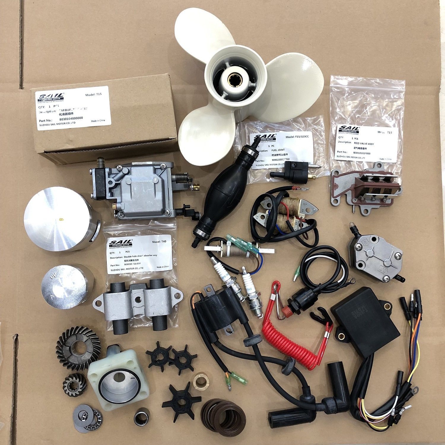SAIL Outboard Motor / Outboard Engine 4 Stroke 15hp With CE,EU Emission,Noise Certificate