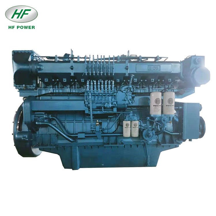 High Efficiency 6170 8170 Inboard Marine Diesel Engine with Gearbox 350-1000HP for Commercial Ships Fishing Vessels for Weichai