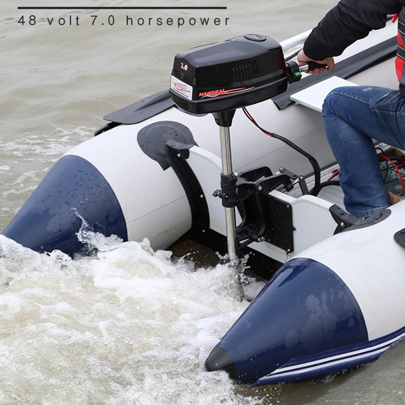 Strong Powerful Hangkai 7HP 48V 1800W Brushless Electric Boat Engine Outboard Motors Motor Boat Engine for Inflatable Boat