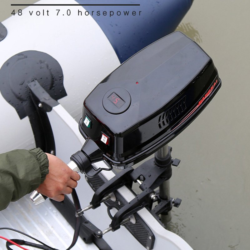 Strong Powerful Hangkai 7HP 48V 1800W Brushless Electric Boat Engine Outboard Motors Motor Boat Engine for Inflatable Boat