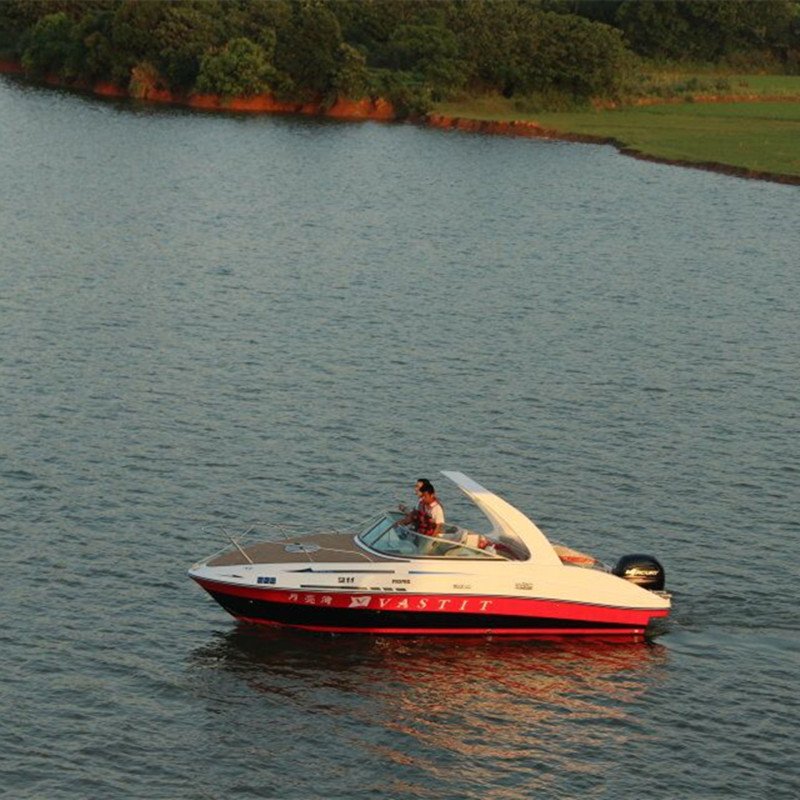 FLIT-730 China Manufacturer Fiberglass High Quality Flooring Sports Outboard Engine Speed Boat 7.3M Crusing Yacht Wholesale