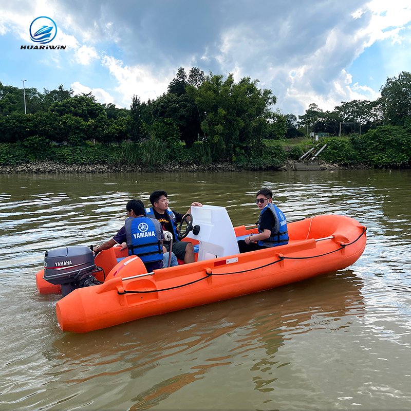 China Boats Rotomolding Factory RIB Boat on Engine Rescue Fishing Quality Ship Material Plastic Sea Boats