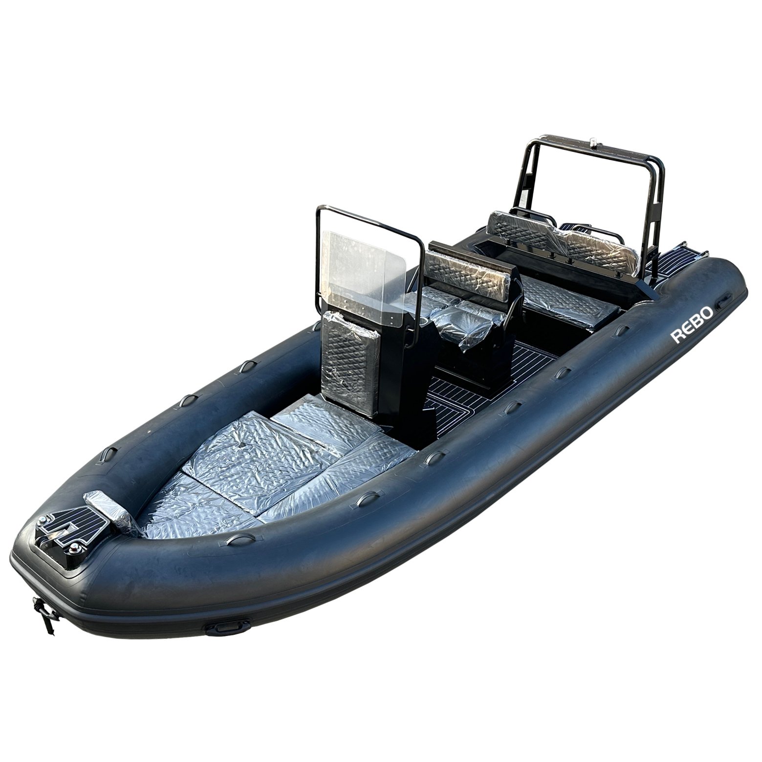 20ft CE Certification RIB600 Pvc/Hypalon/Orca Aluminum Rib Inflatable Boat with Engine