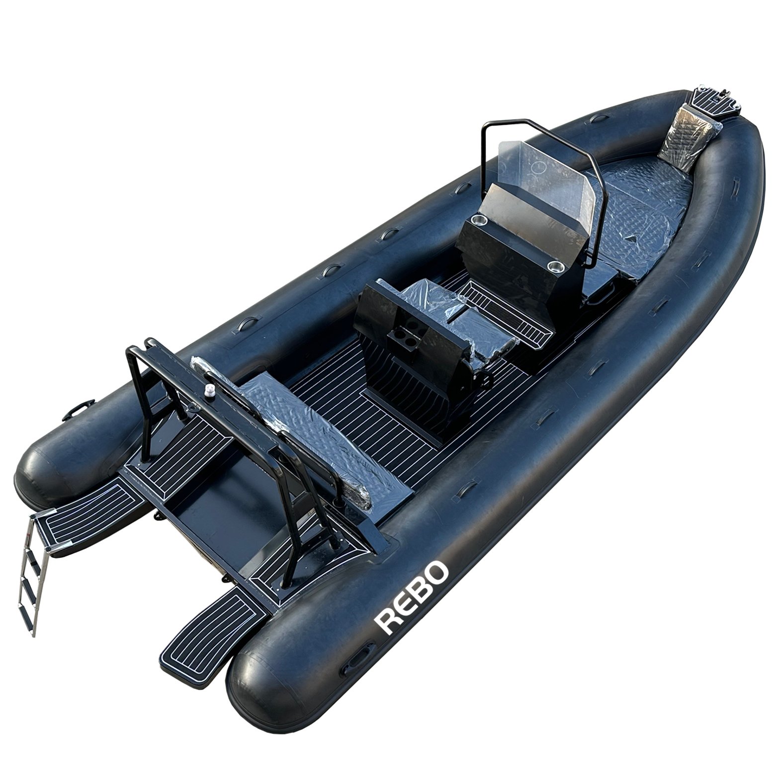 20ft CE Certification RIB600 Pvc/Hypalon/Orca Aluminum Rib Inflatable Boat with Engine