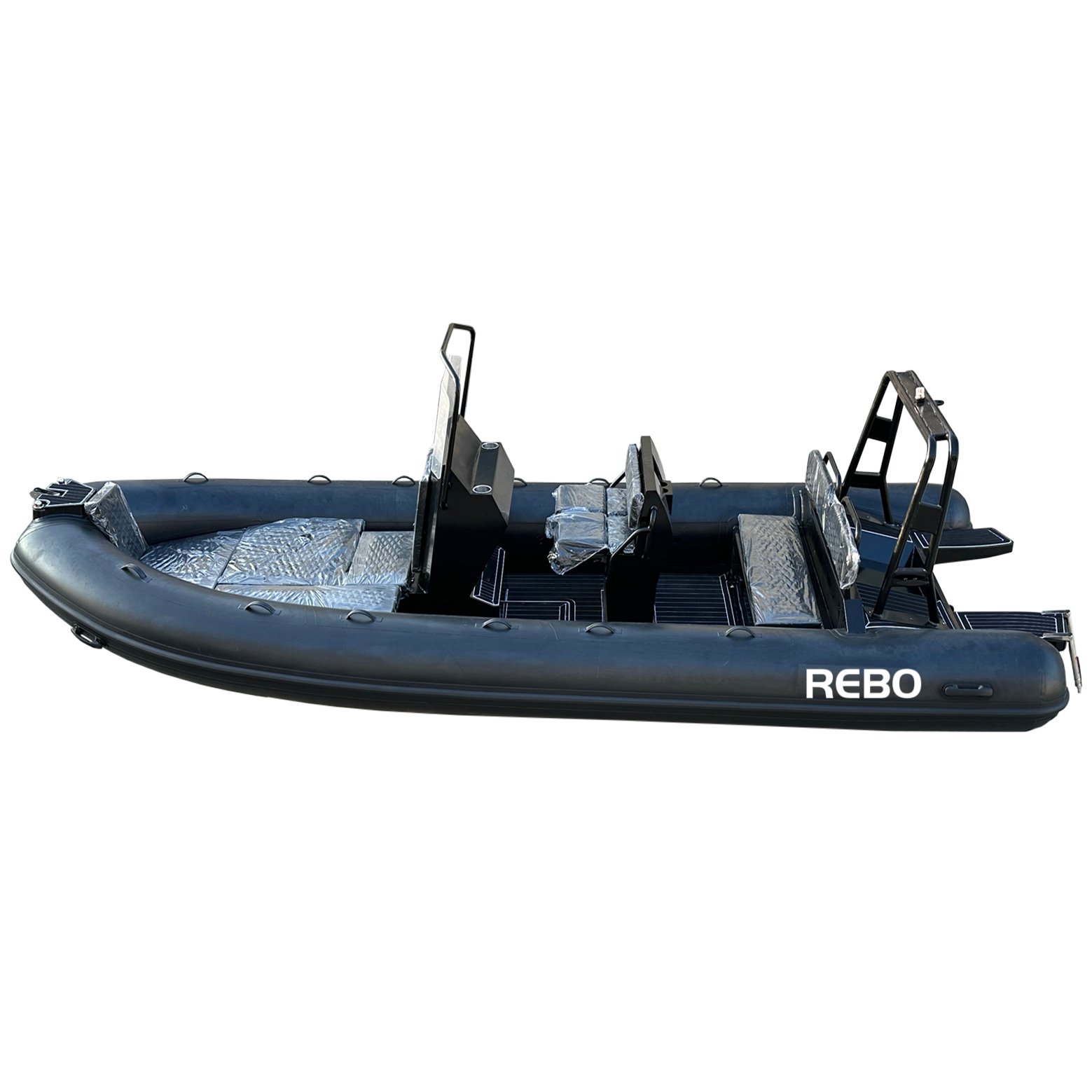 20ft CE Certification RIB600 Pvc/Hypalon/Orca Aluminum Rib Inflatable Boat with Engine