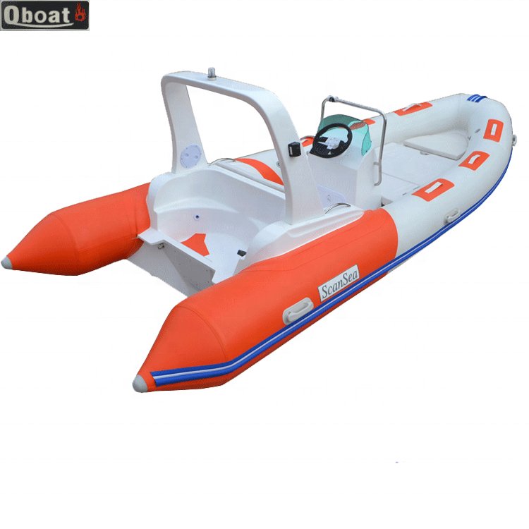 2024 Year Outboard Engine Fiberglass Speed Boat Sport Rib Boat 520 PVC Inflatable Fishing Boat Double Model Number
